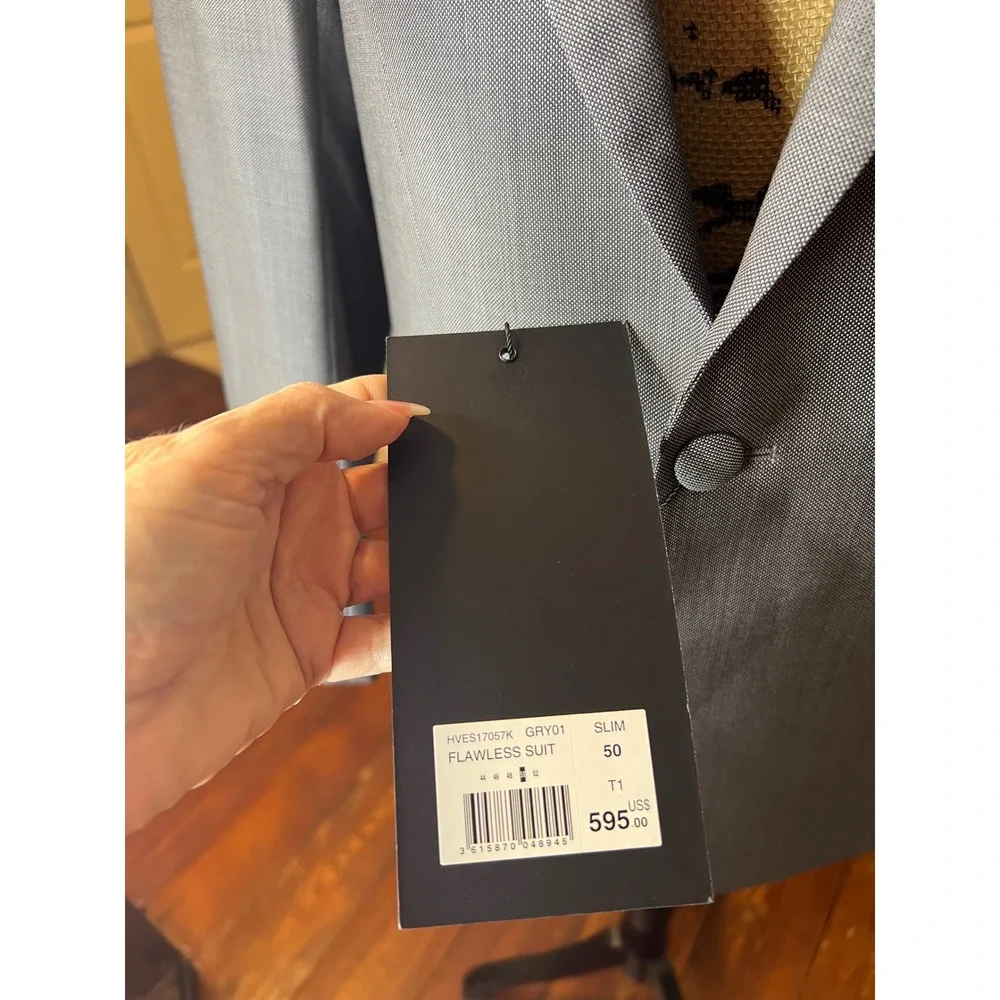 The Kooples Paris Mens Slim Fit Grey‎ Shawl Collar Blazer Suit Jacket Size 50S